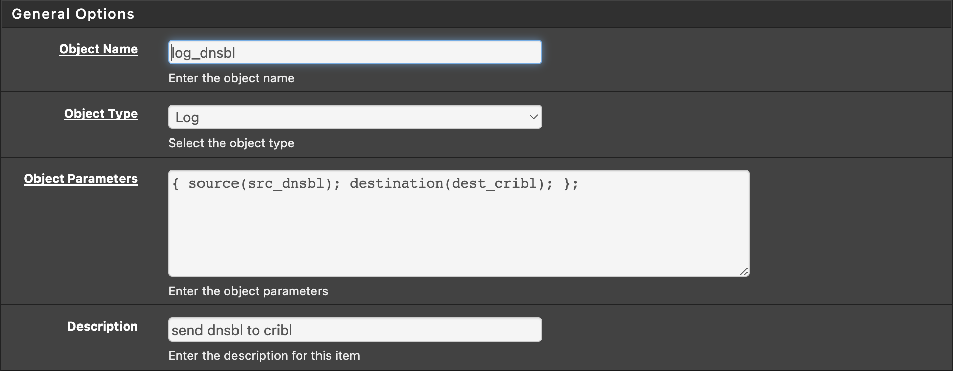syslog-ng log route